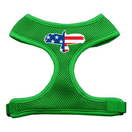 UNCONDITIONAL LOVE Eagle Flag Screen Print Soft Mesh Harness Emerald Green Large UN920700